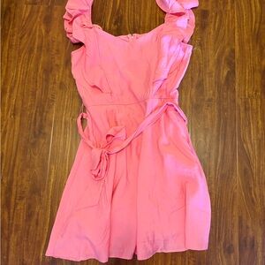 Trixxi Hot Pink Tie-Waist Dress